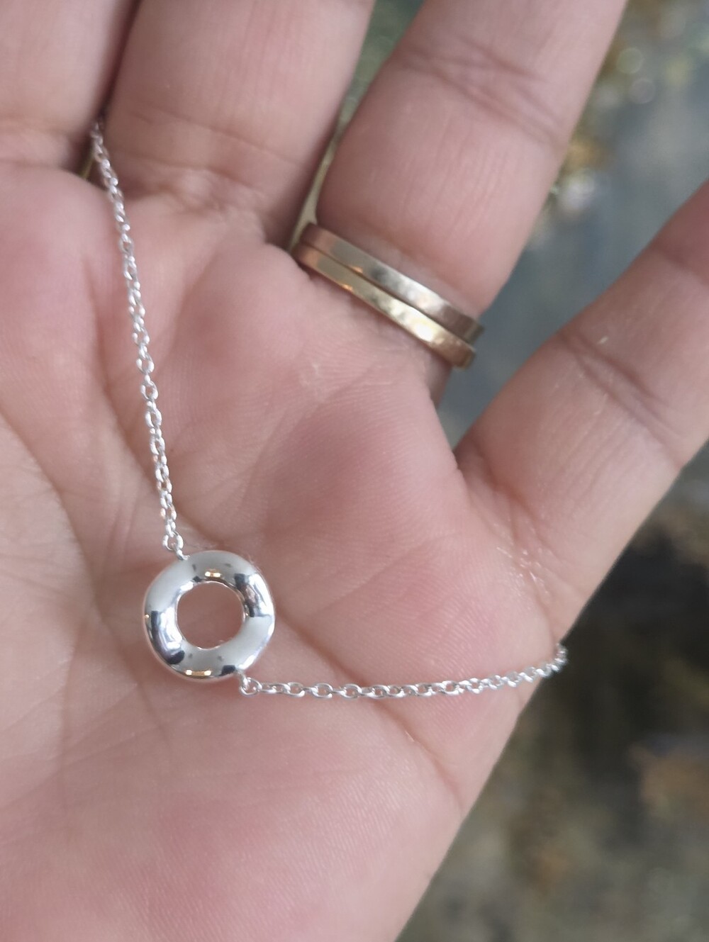 ppolita 925 Sterling Silver Delicate Open Wavy Circle Bracelet